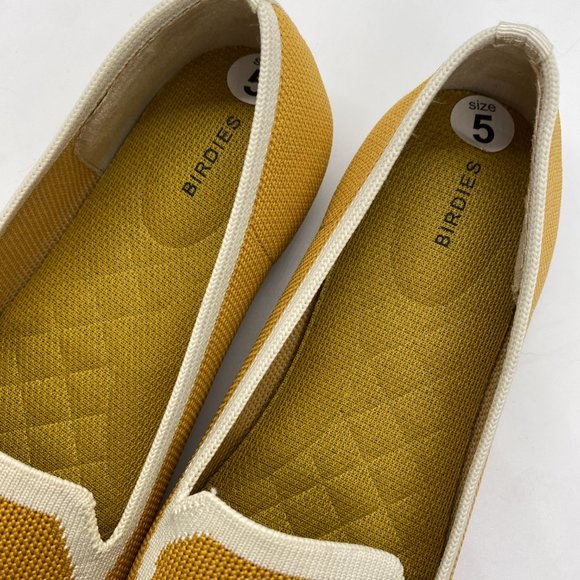 Birdies The Blackbird Mustard Knit Loafer Sz 5 - Picture 5 of 9